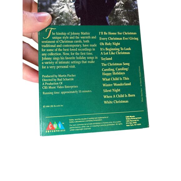 Johnny Mathis Home for Christmas VHS Tape 1990 Holiday Music Classic - Picture 4 of 8